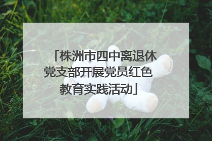株洲市四中离退休党支部开展党员红色教育实践活动